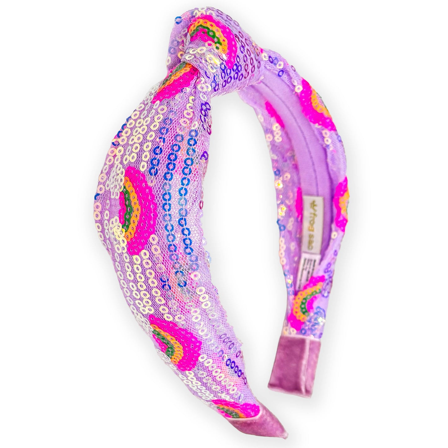 Rainbow Sequin Knot Headband