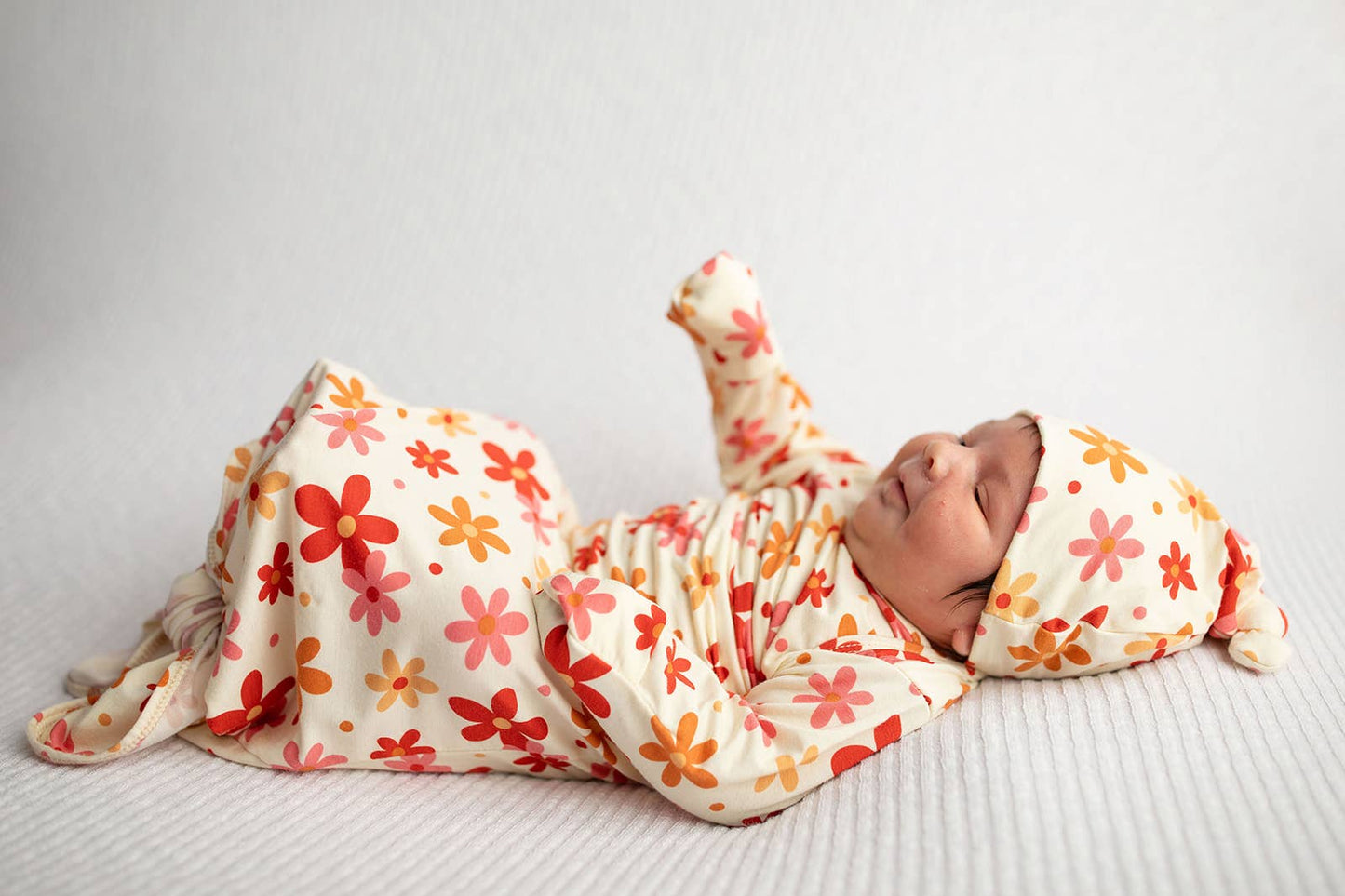Groovy Flower Knotted Baby Gown