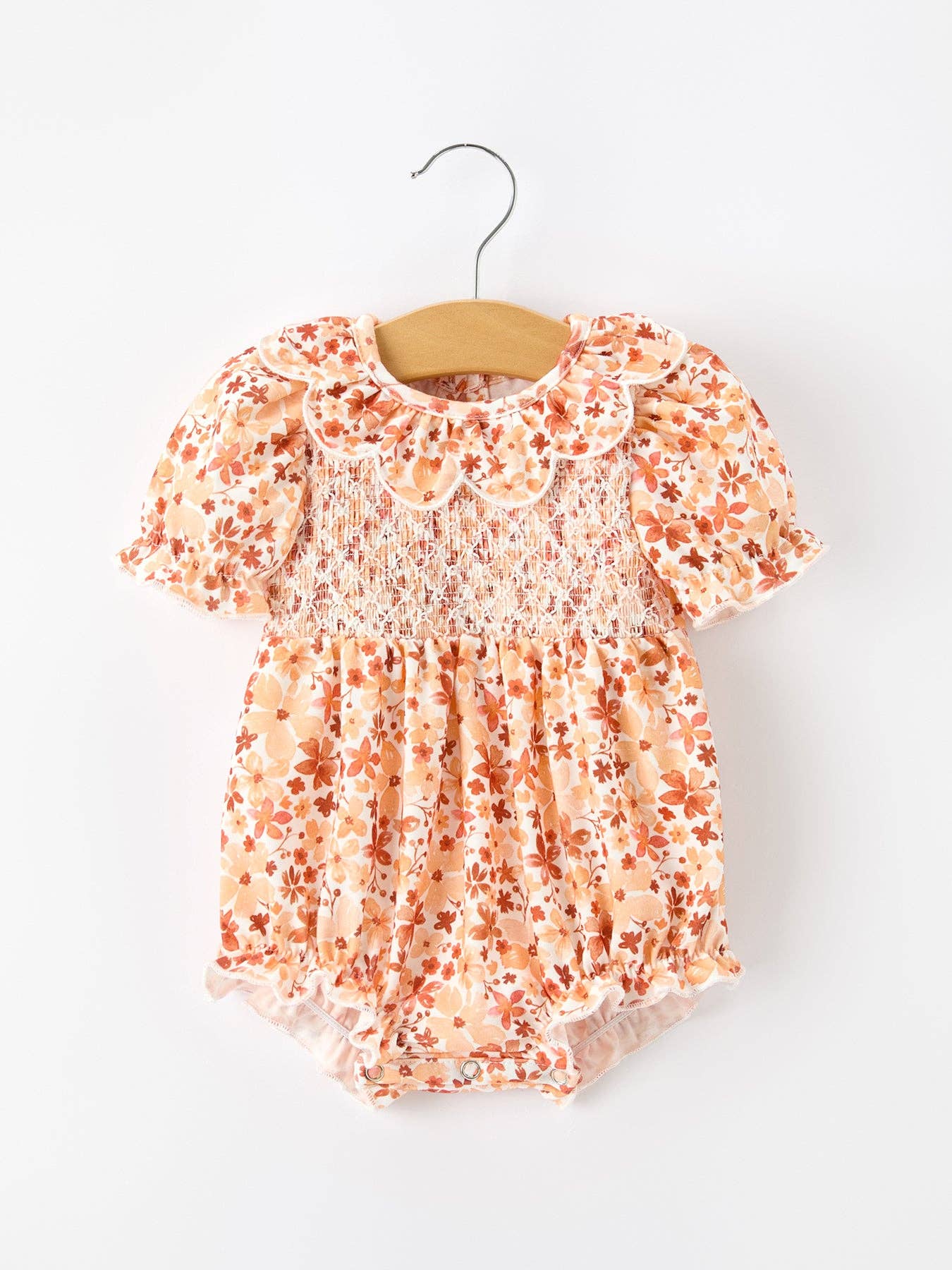Autumn Bloom Smocked Romper