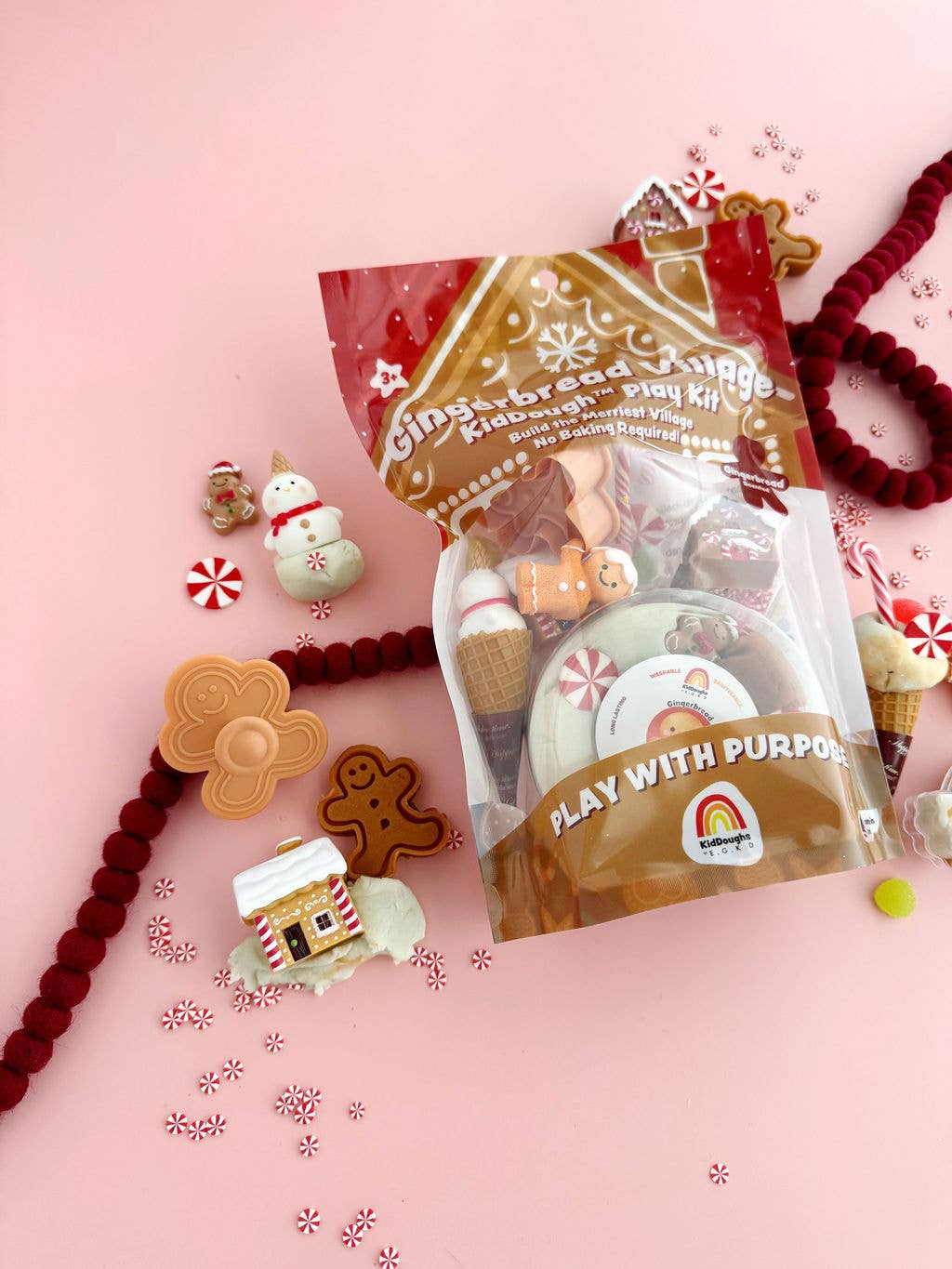 Gingerbread Village KidDough Play Kit by Earth Grown KidDoughs