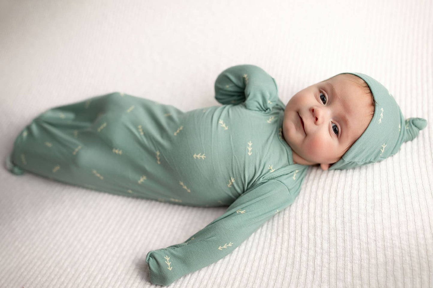 Arrow Print Knotted Baby Gown