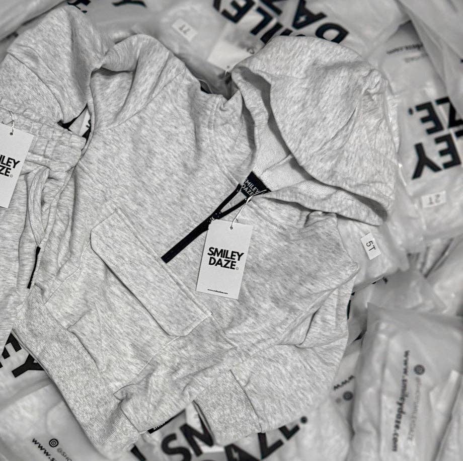 Heather Gray Half Zip Hoodie