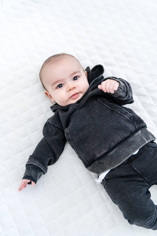 Stonewash Kids Hoodie-Onyx