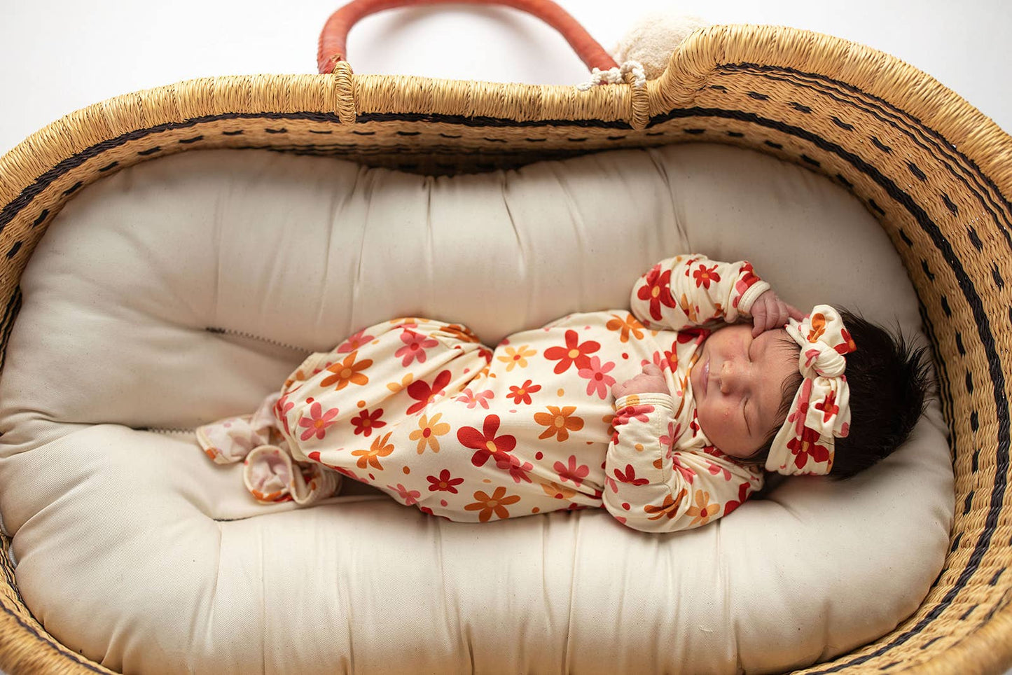 Groovy Flower Knotted Baby Gown