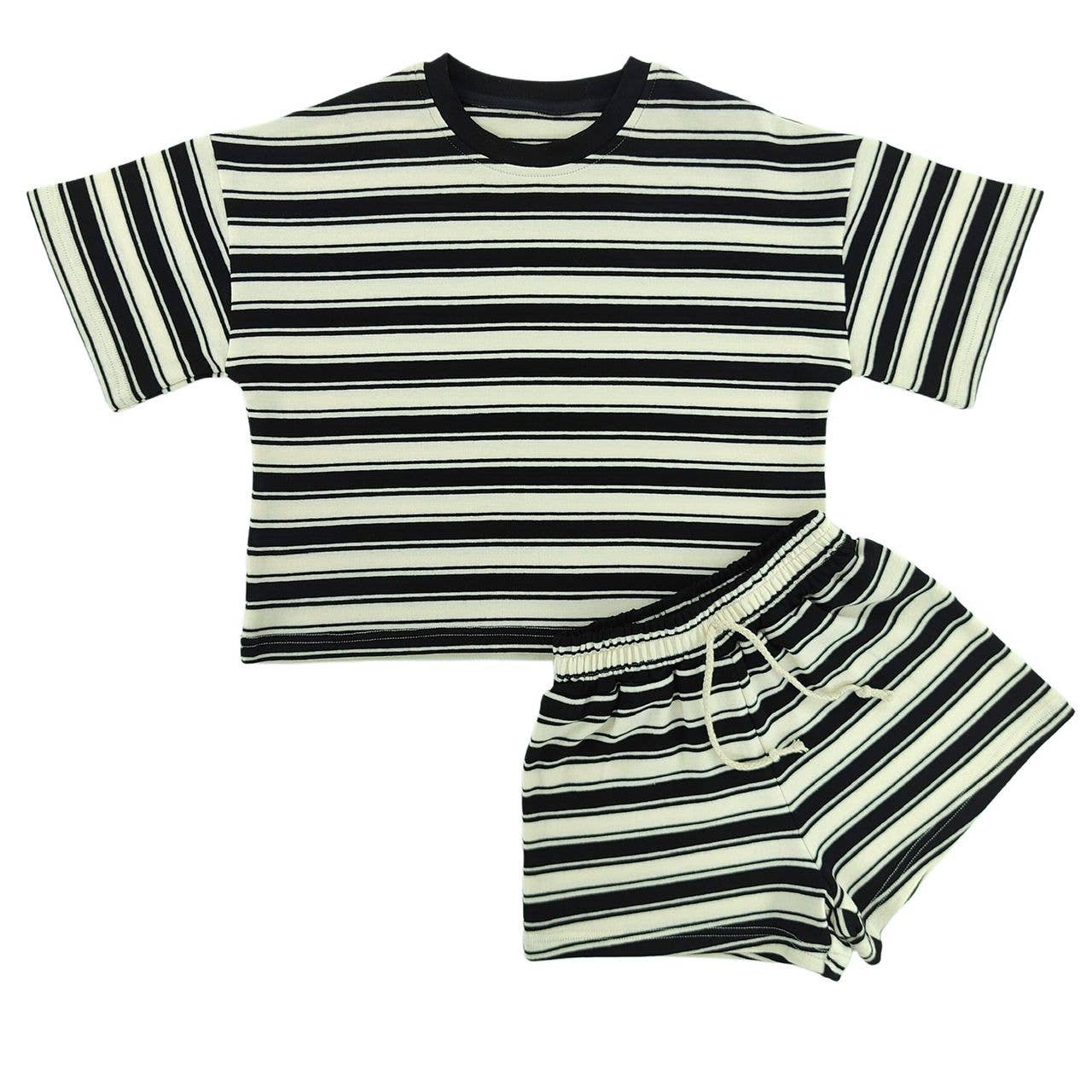Midnight Stripe Slouchy Set