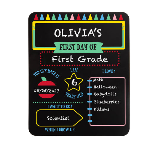 First & Last Day of School Reversible Chalkboard