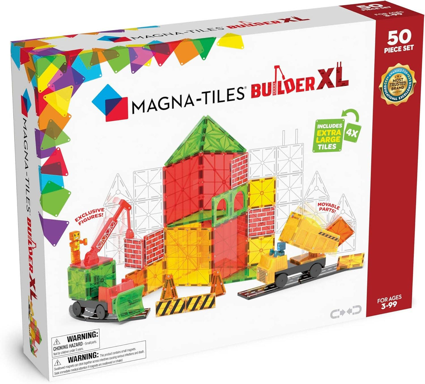 Magna-Tiles Builder XL 50-Piece Set