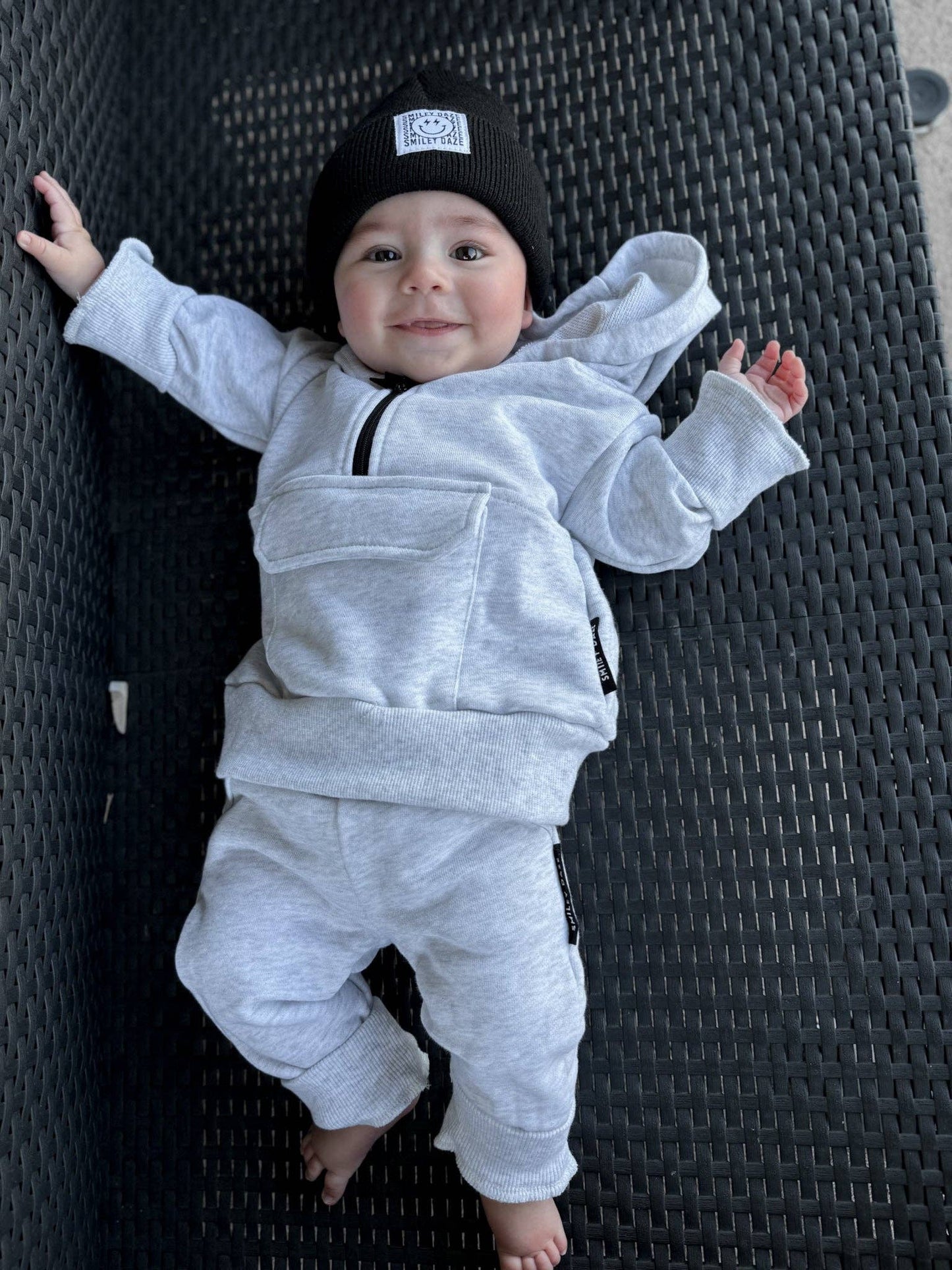 Heather Gray Half Zip Hoodie