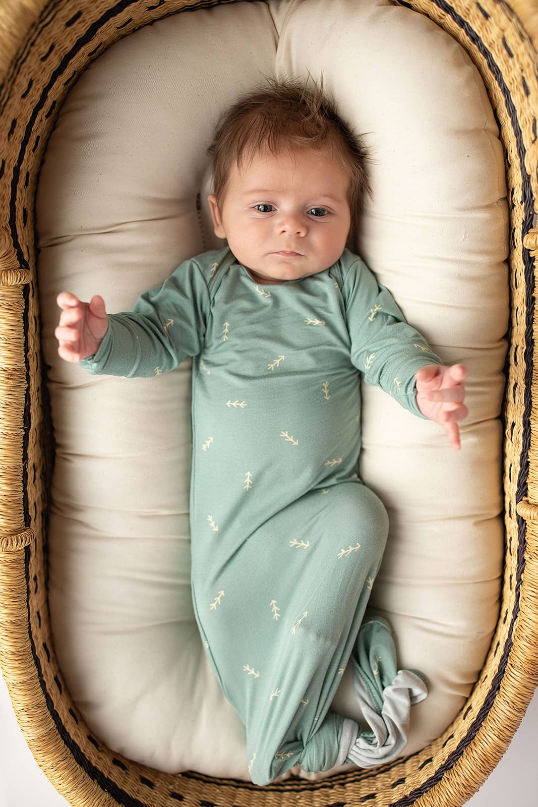 Arrow Print Knotted Baby Gown