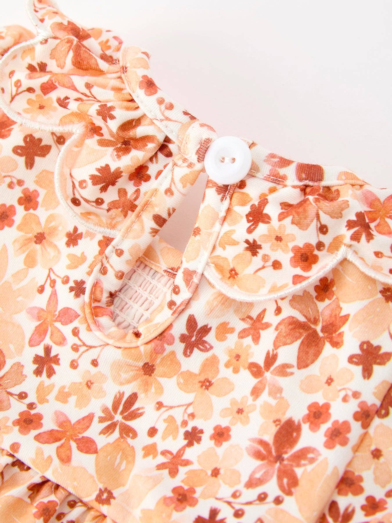 Autumn Bloom Smocked Romper