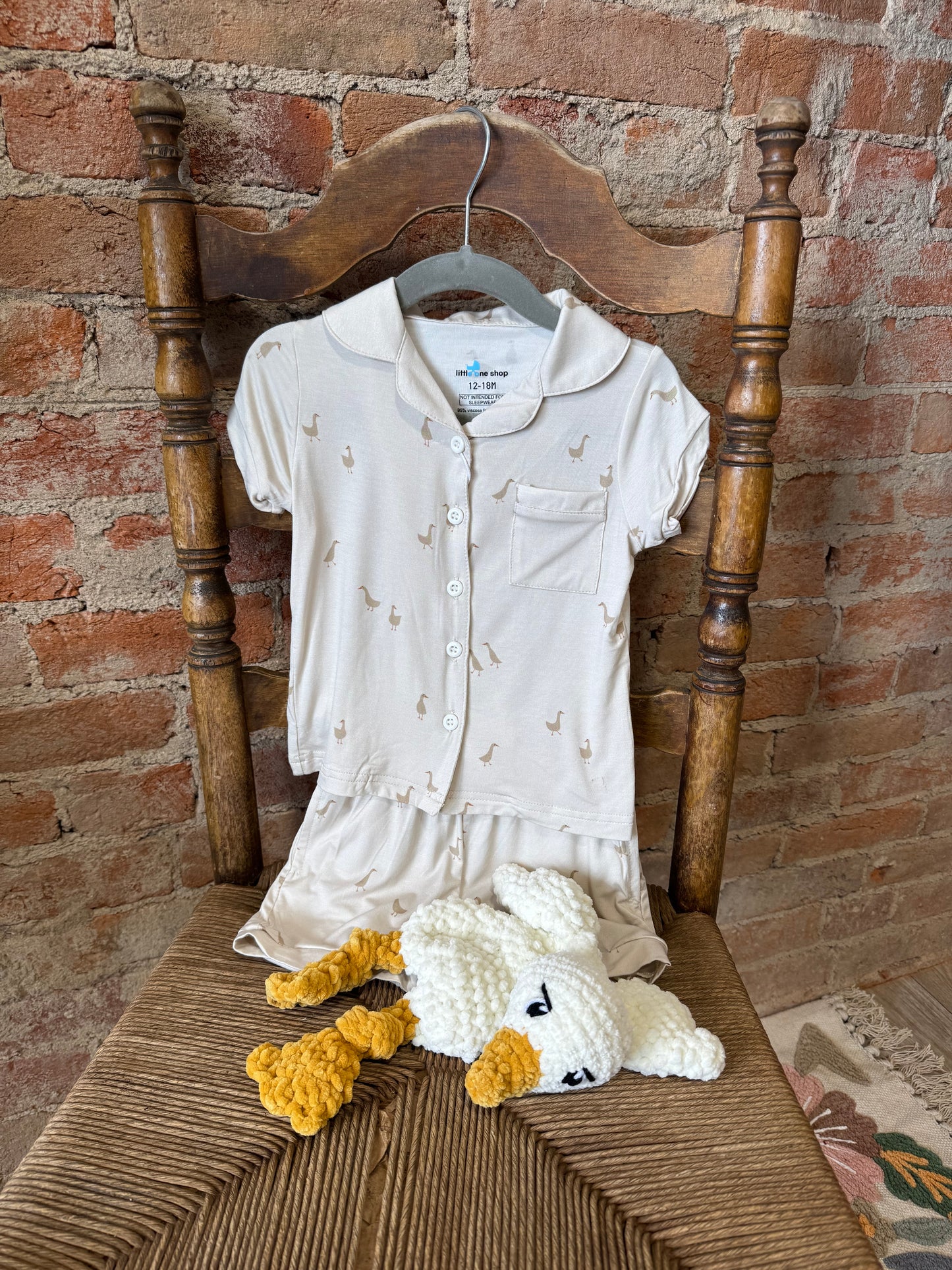 Silly Goose Bamboo Button Up Short Set
