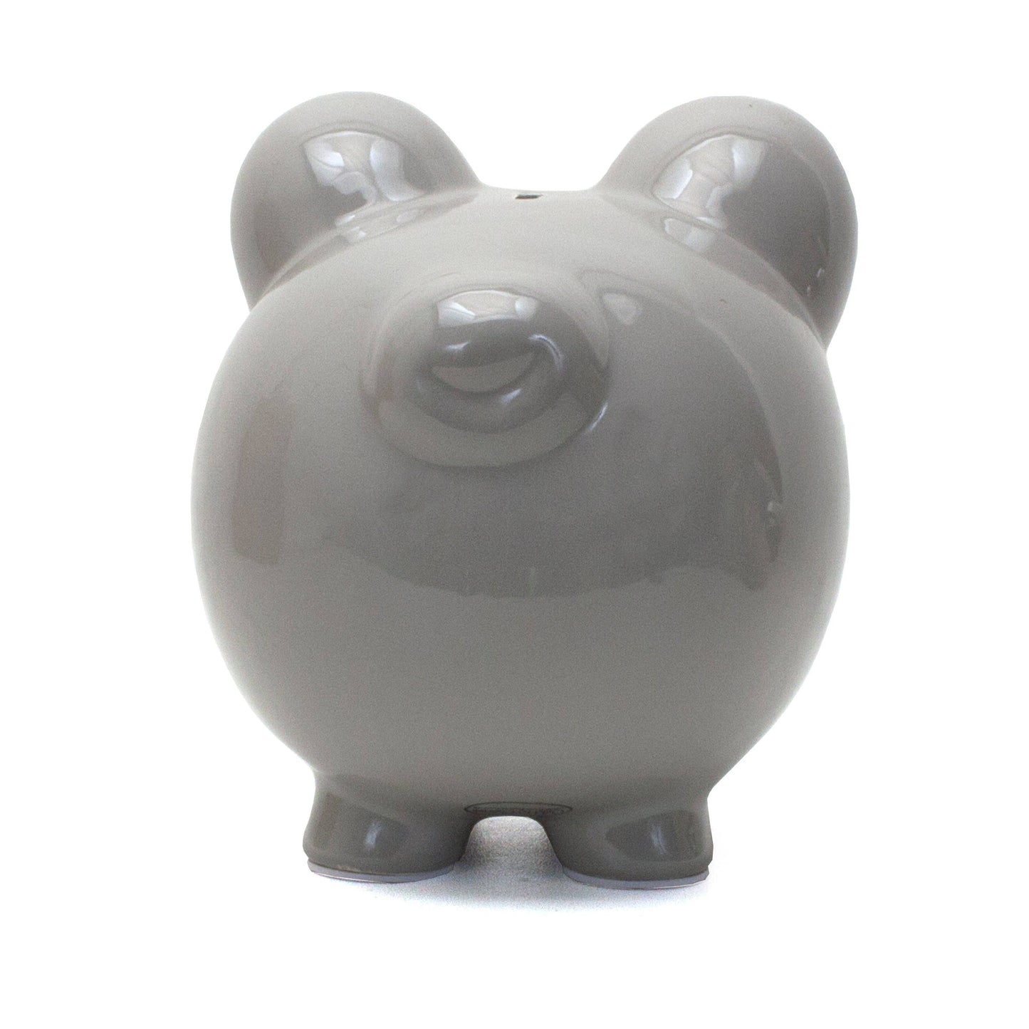 Large Gray Ceramic Piggy Bank