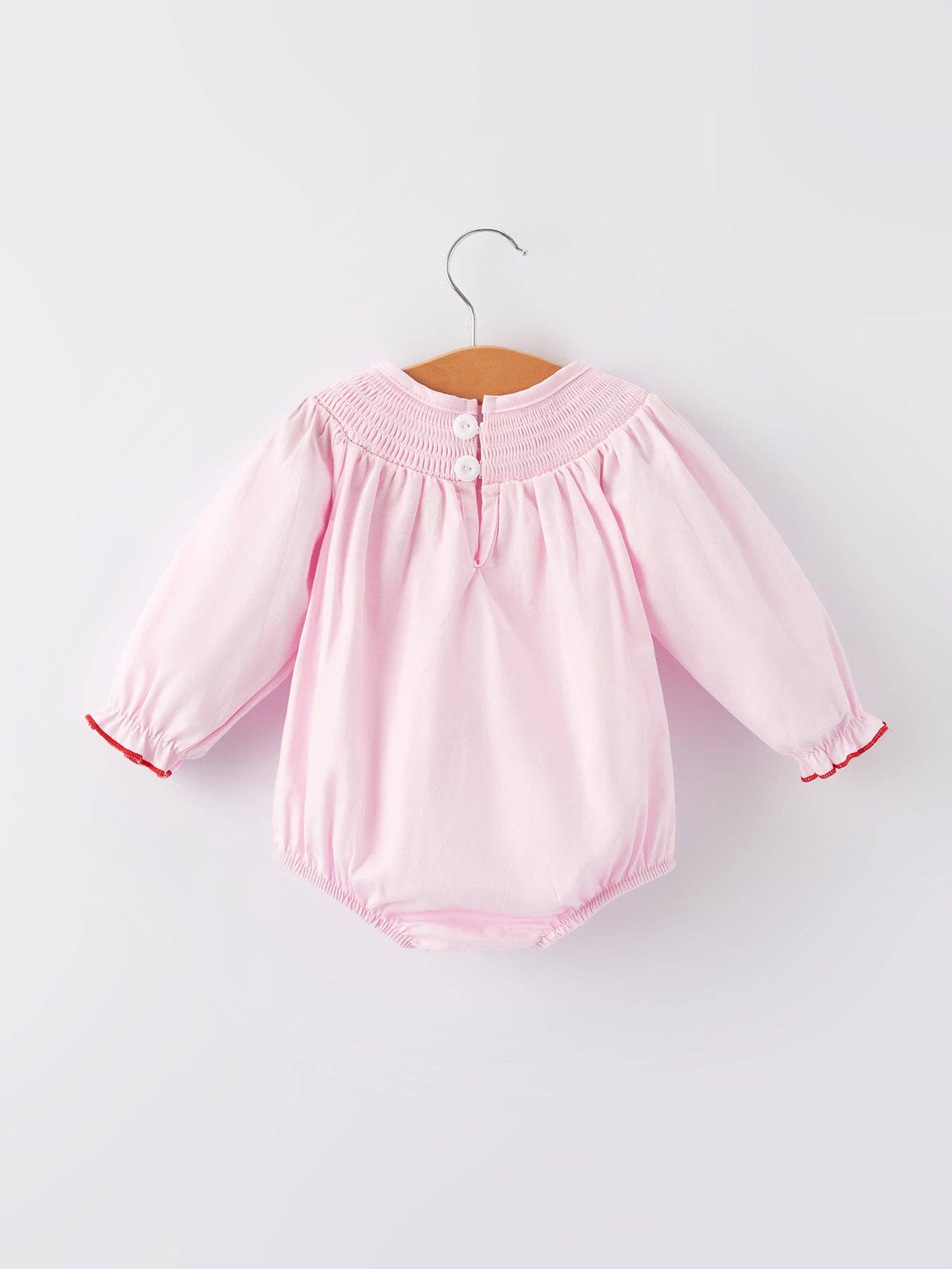 Sweetheart Smocked Long Sleeve Romper