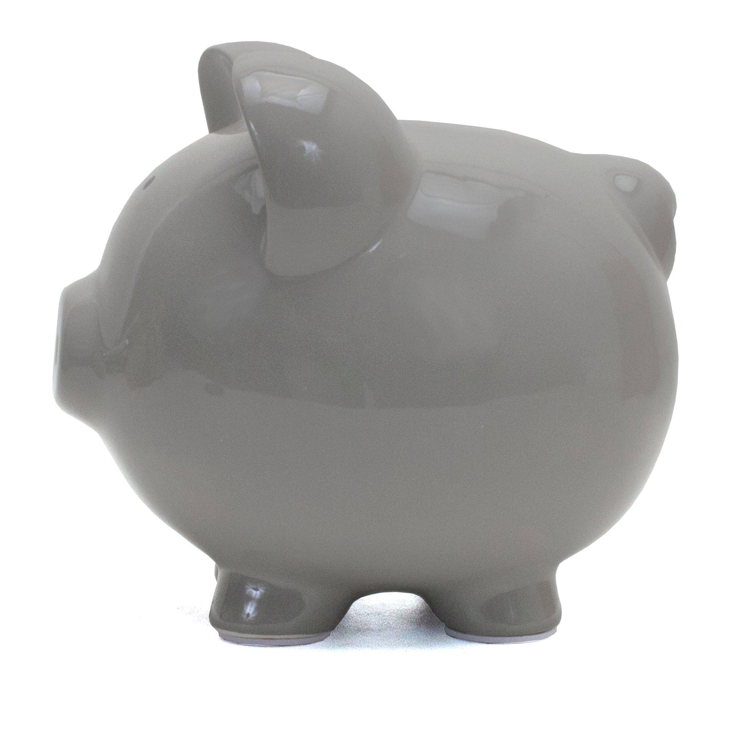 Large Gray Ceramic Piggy Bank
