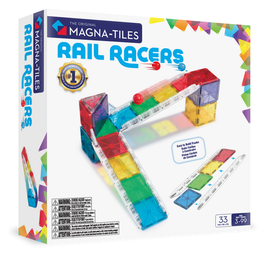 Magna-Tiles Rail Racers 33-Piece Set