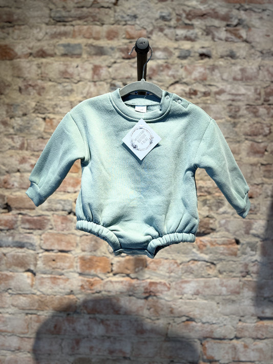Sage Fleece Bubble Romper
