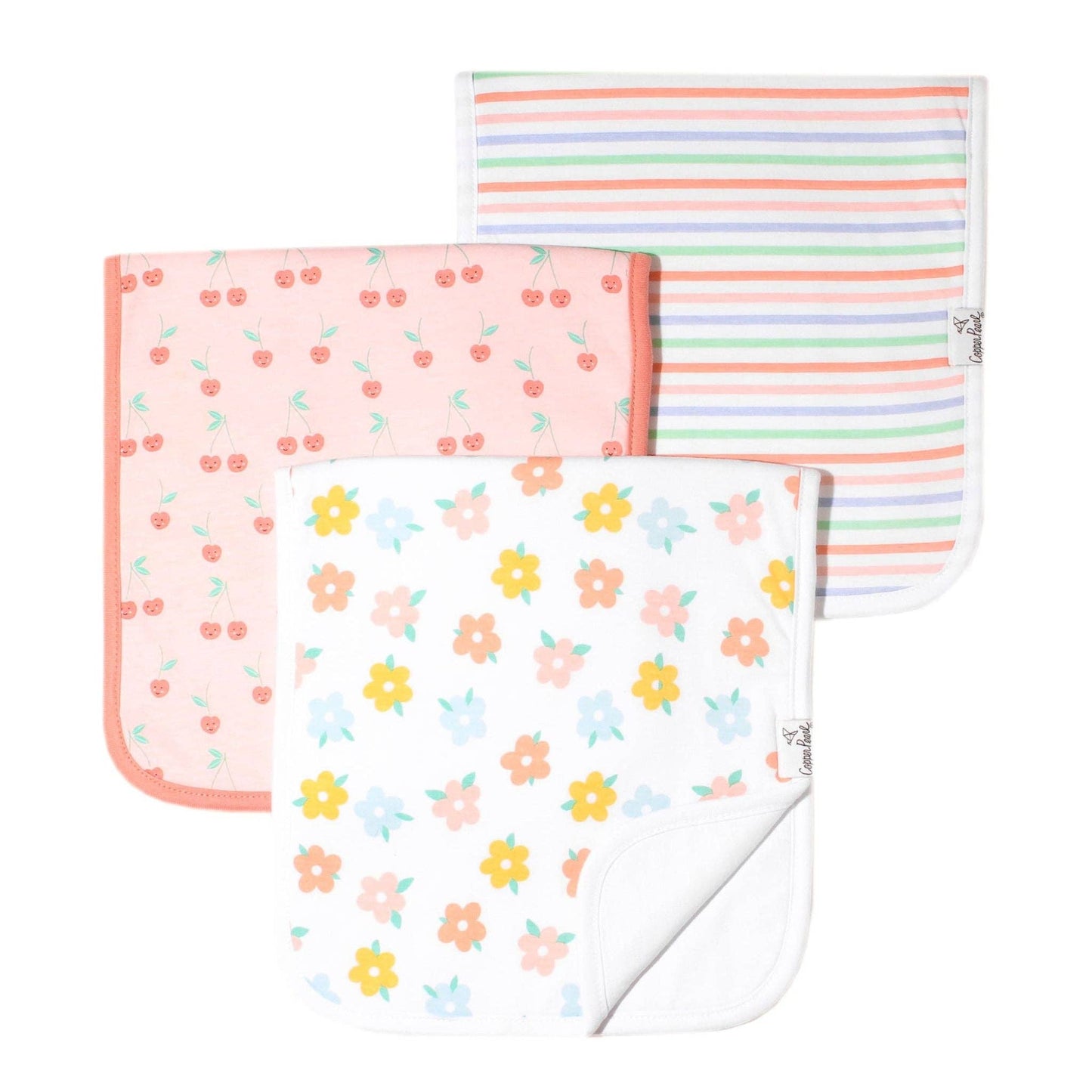 Cheery Premium Burp Cloths - 3 Pack