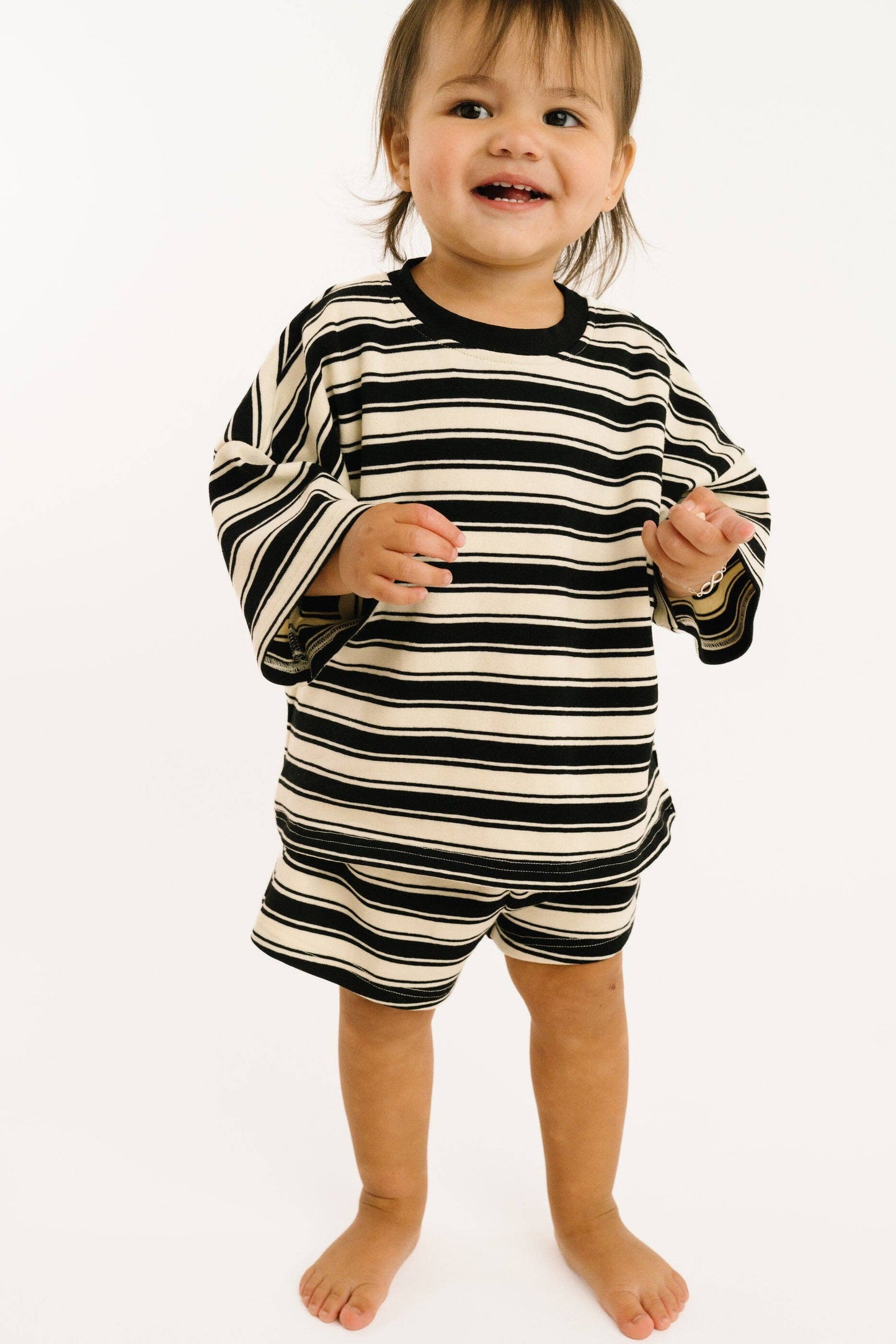 Midnight Stripe Slouchy Set