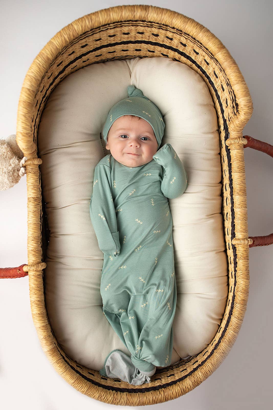 Arrow Print Knotted Baby Gown