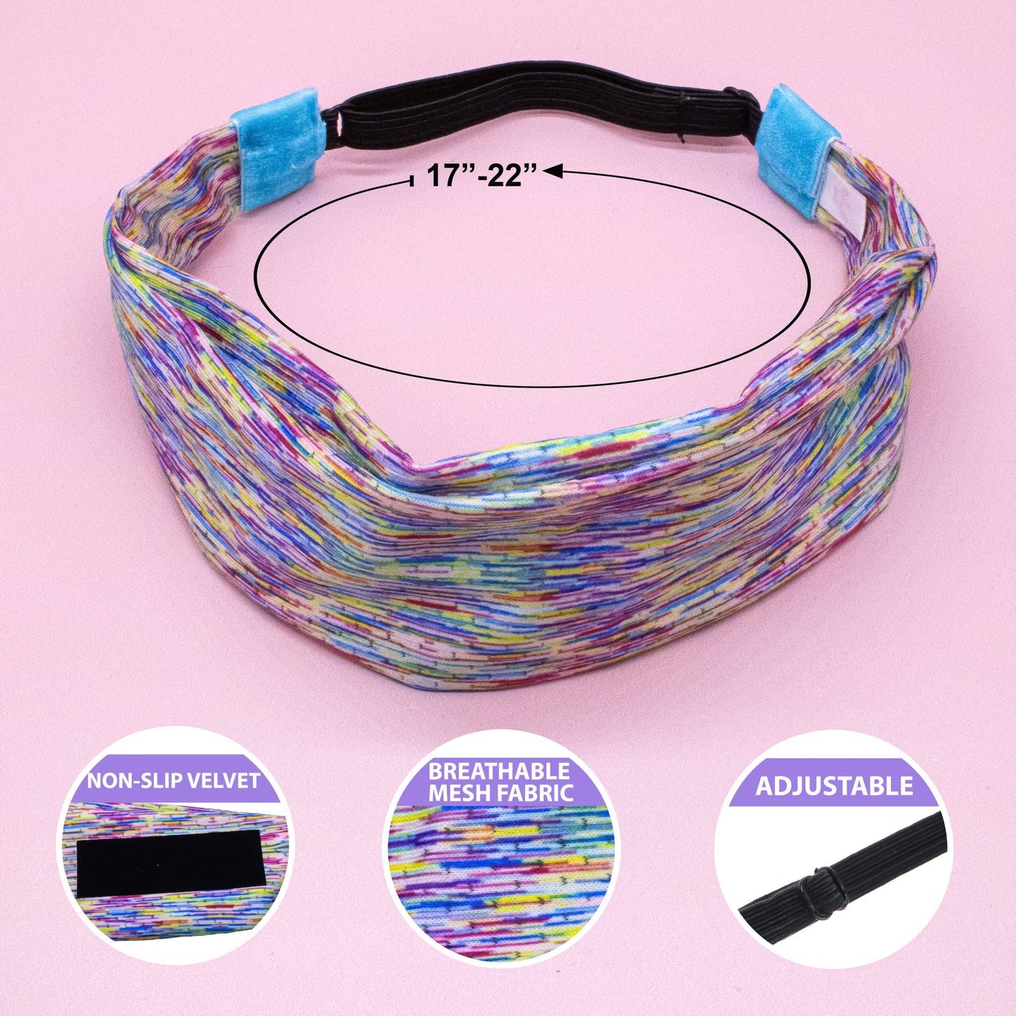 Adjustable No Slip Mesh Sport Headband