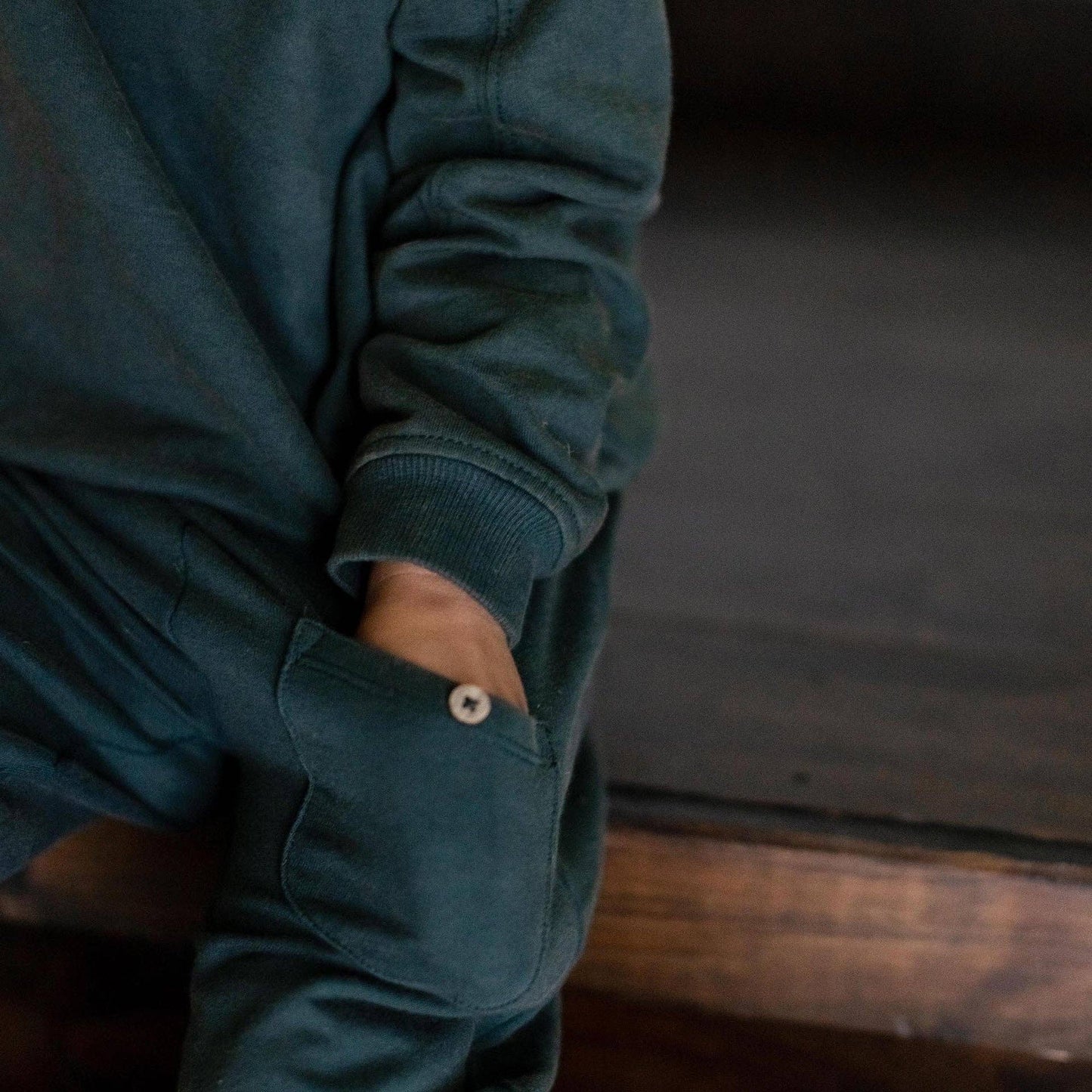 Forrest Green Acid Wash Crewneck & Jogger Set