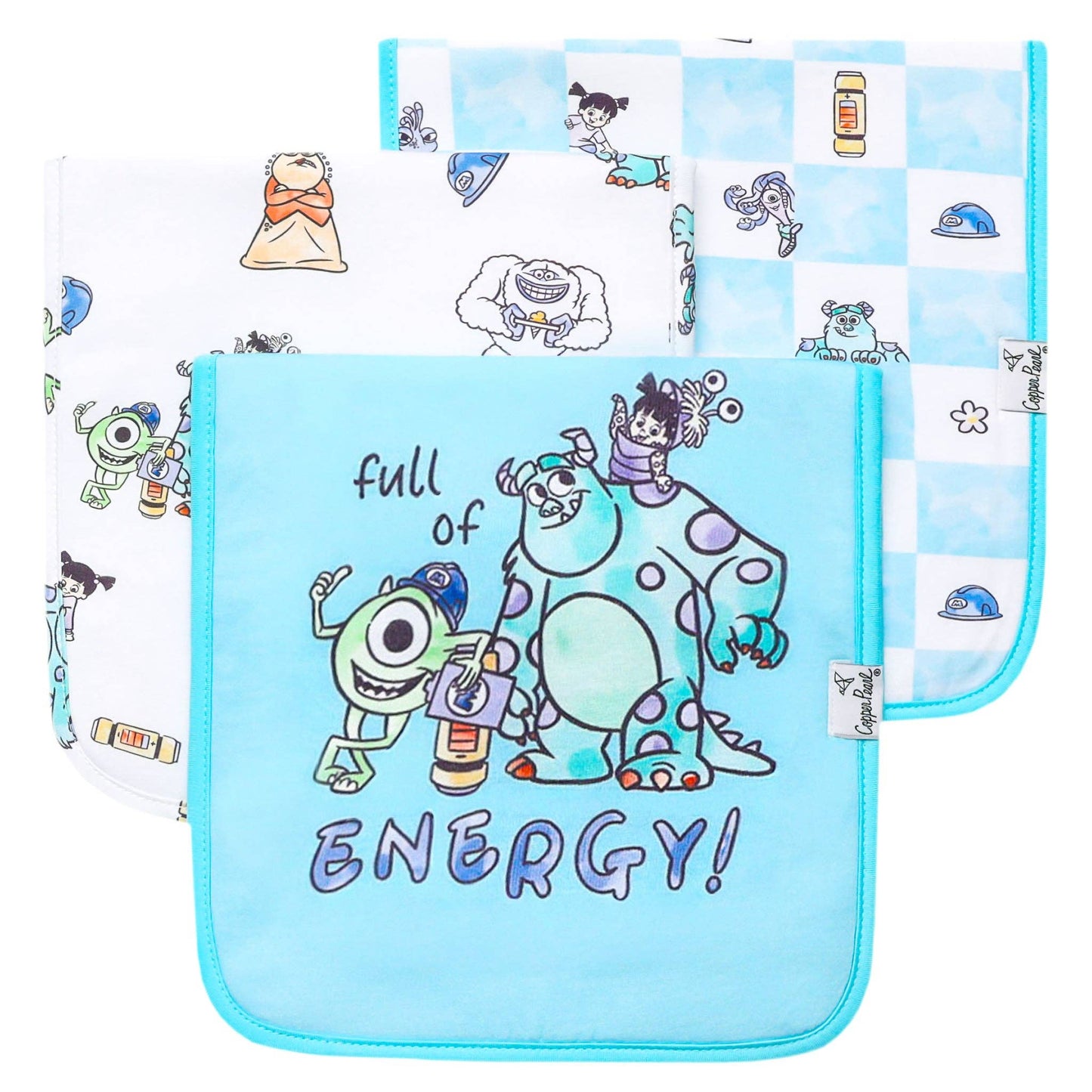 Monsters, Inc. Medley Premium Burp Cloths - 3 Pack