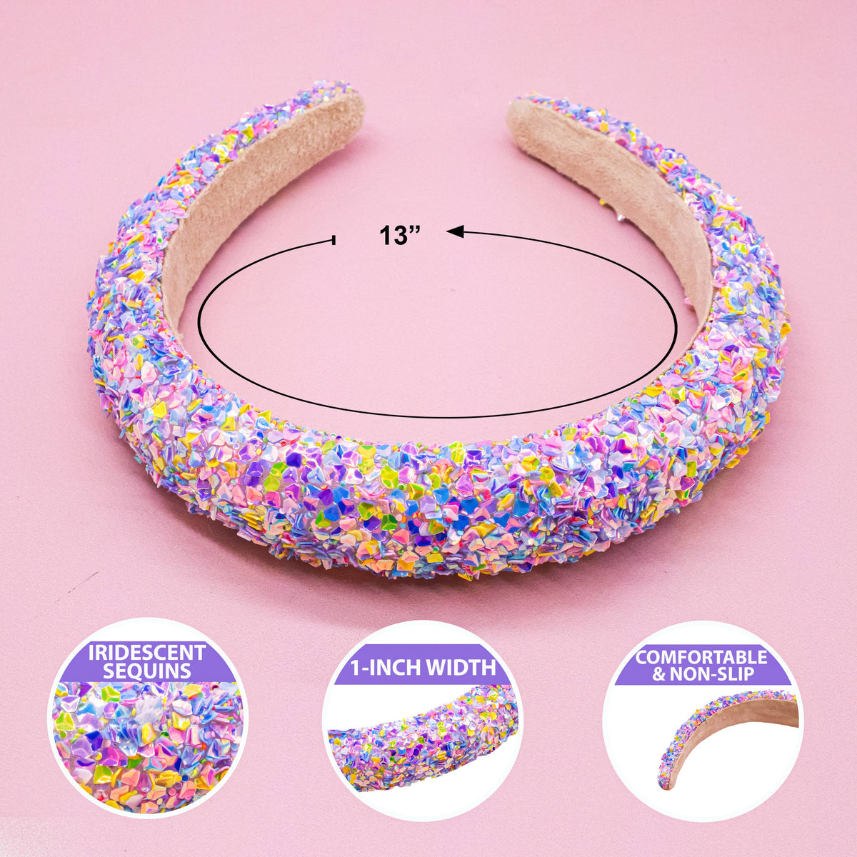 Padded Chunky Sequin Headband