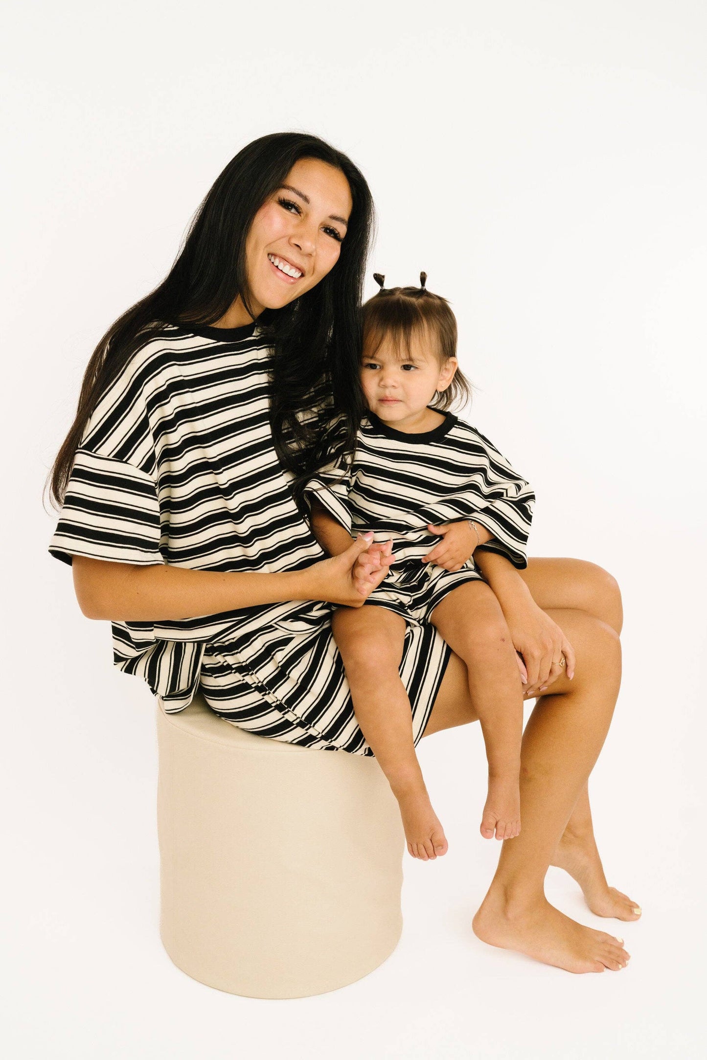 Midnight Stripe Slouchy Set
