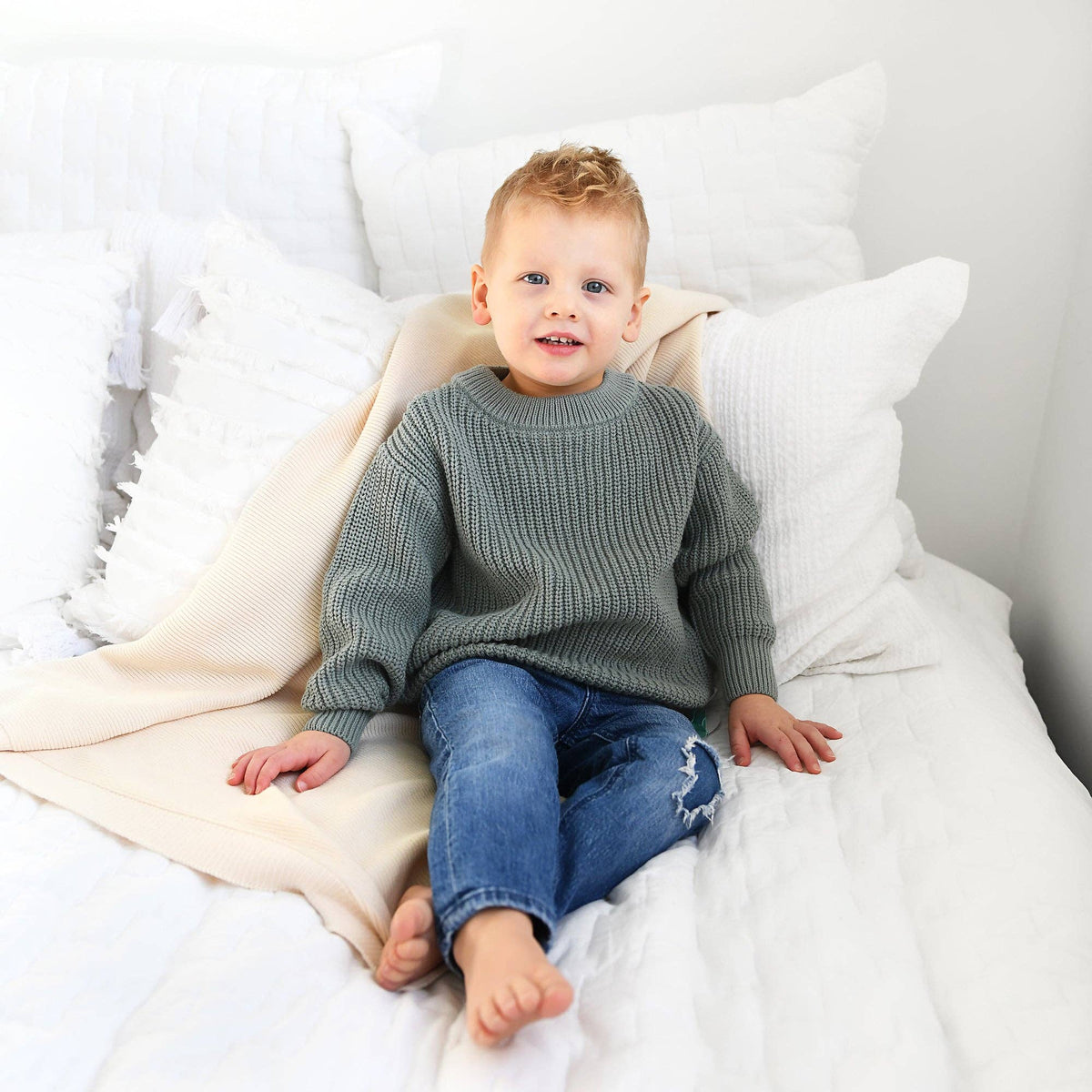Eucalyptus Solid Knit Sweater