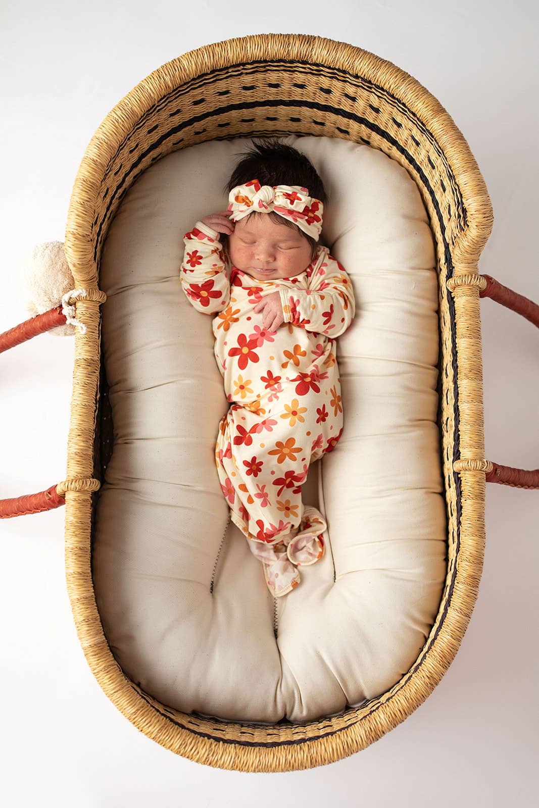 Groovy Flower Knotted Baby Gown