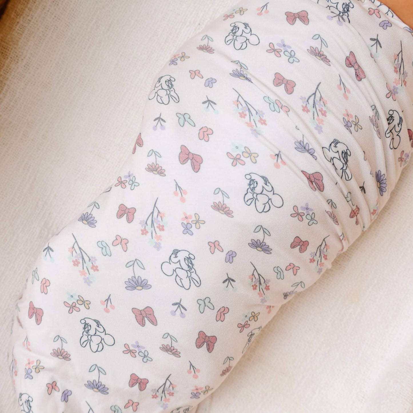Knit Swaddle Blanket - Minnie Mouse's Bowquet