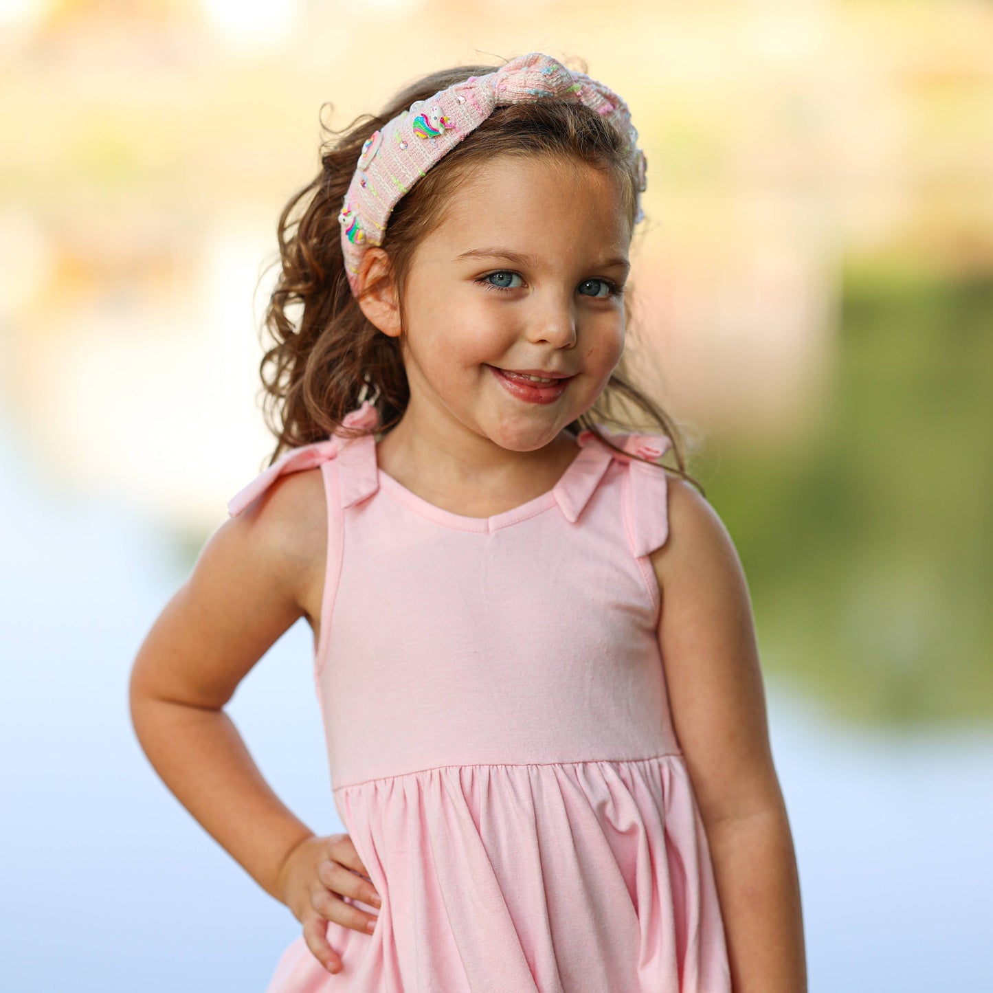 Unicorn Rainbow Knotted Headband