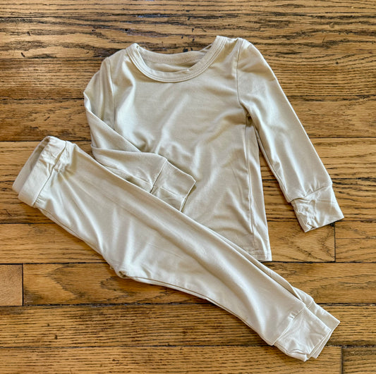 Two Piece Bamboo Set-Sand