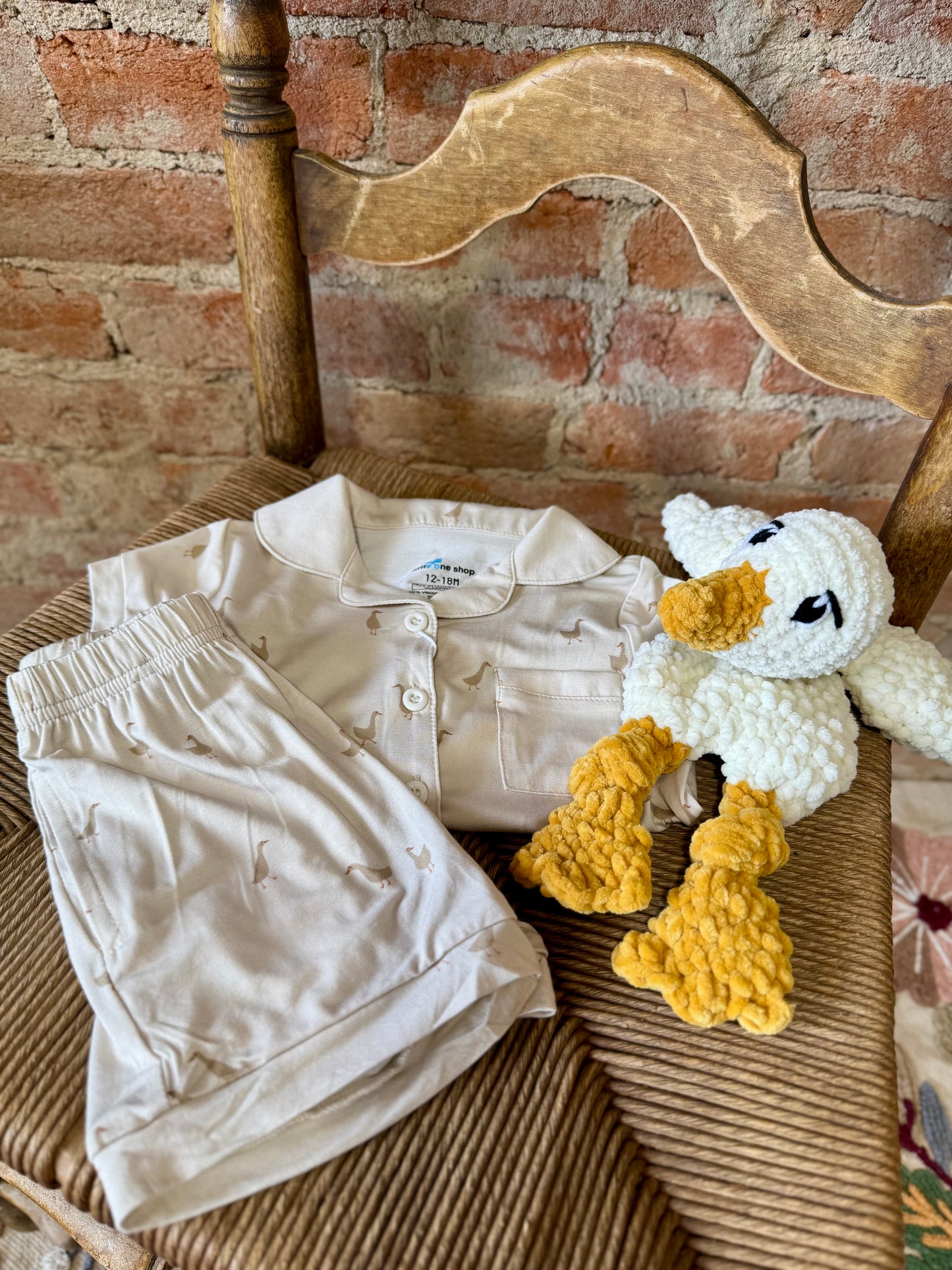 Silly Goose Bamboo Button Up Short Set