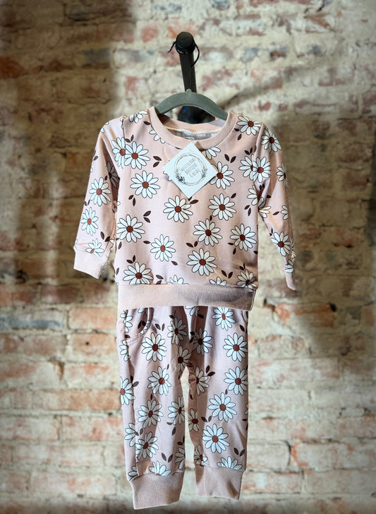 Pale Pink Daisy Two Piece Set