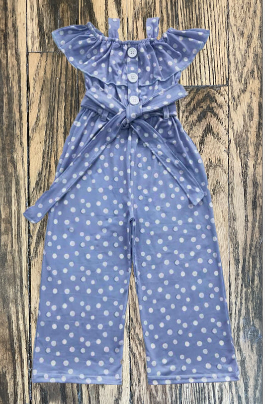 Blue Polka Dot Jumpsuit