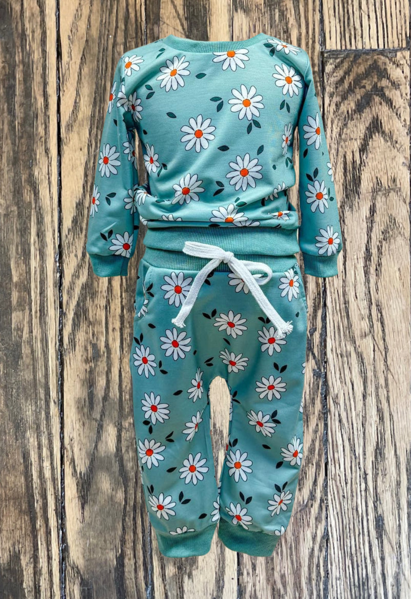 Teal Daisy Two Piece Set