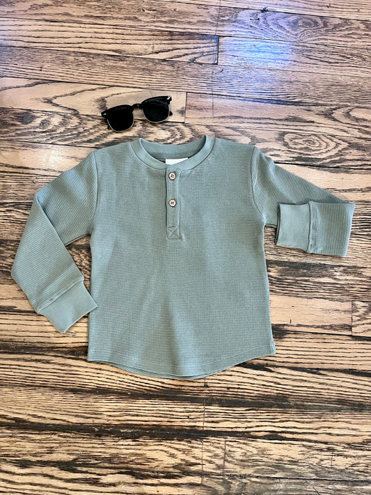 Henley Long Sleeve | Sage