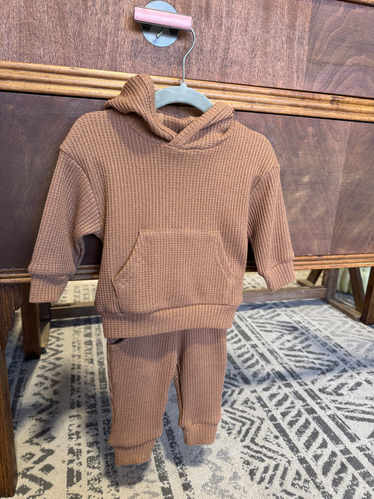 Mocha Waffle Knit Set