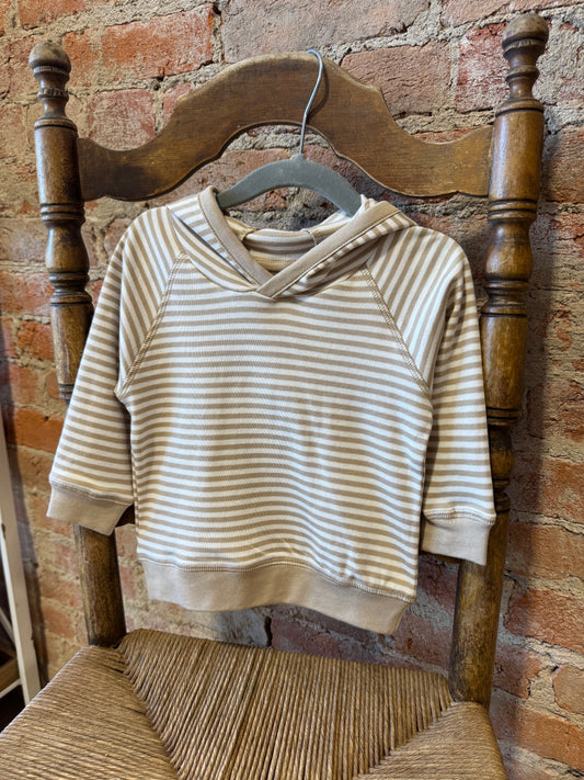 Clay Striped Madison Hooded Pullover