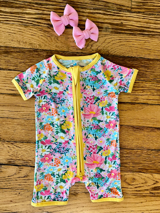 Garden Glow Bamboo Short Romper