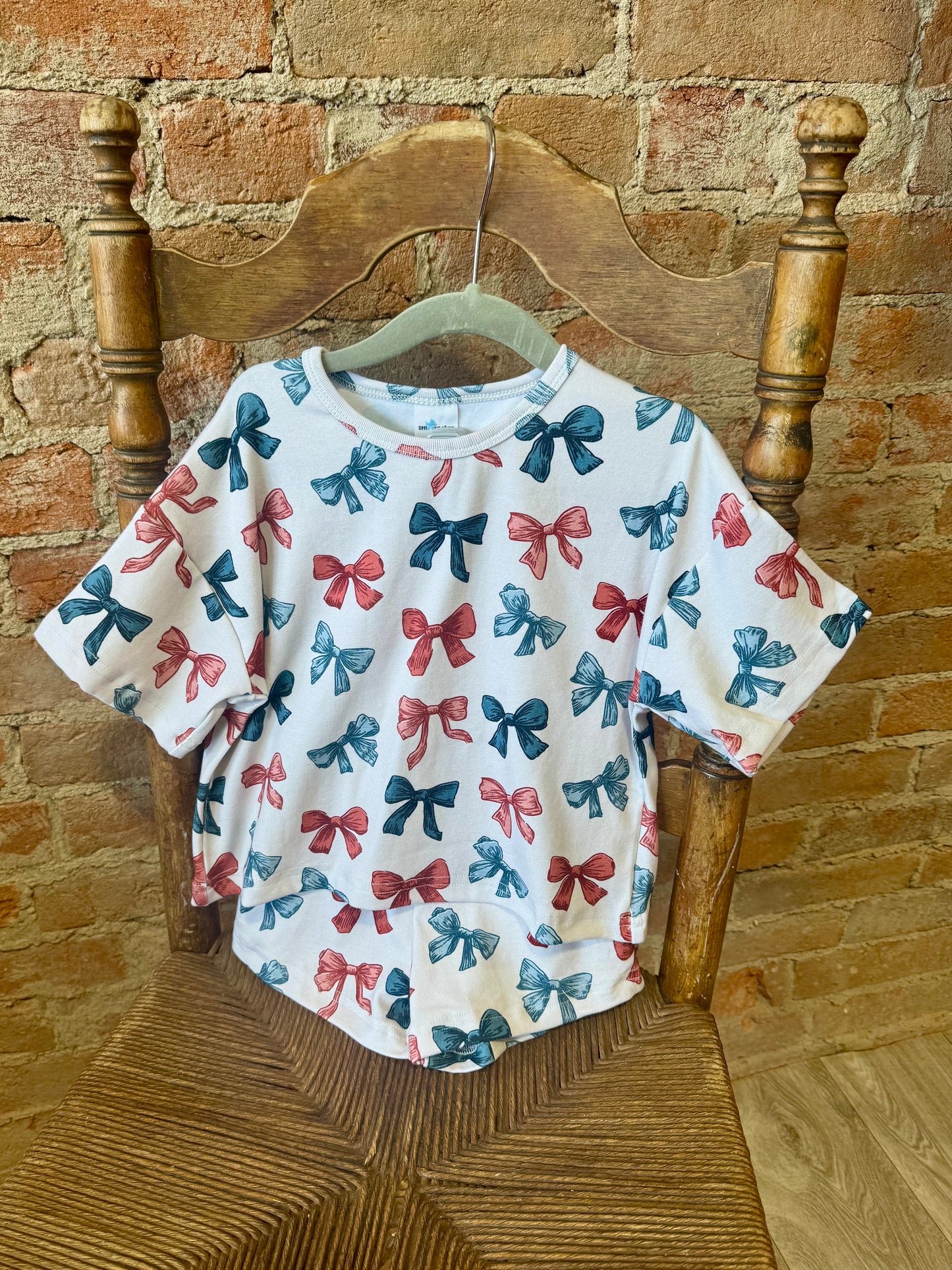 Patriotic Bows Slouchy Set