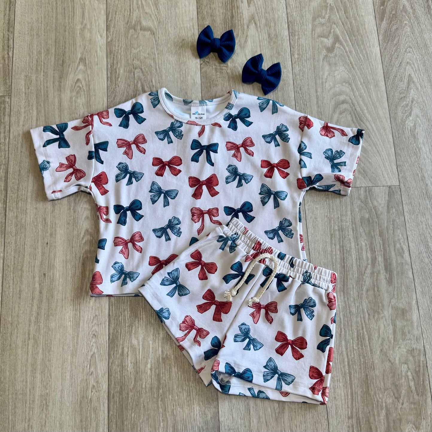 Patriotic Bows Slouchy Set