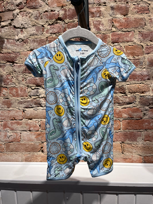 Blue Beach Babe Short Romper