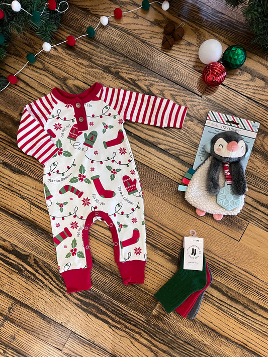 'Tis The Season Bamboo Henley Romper