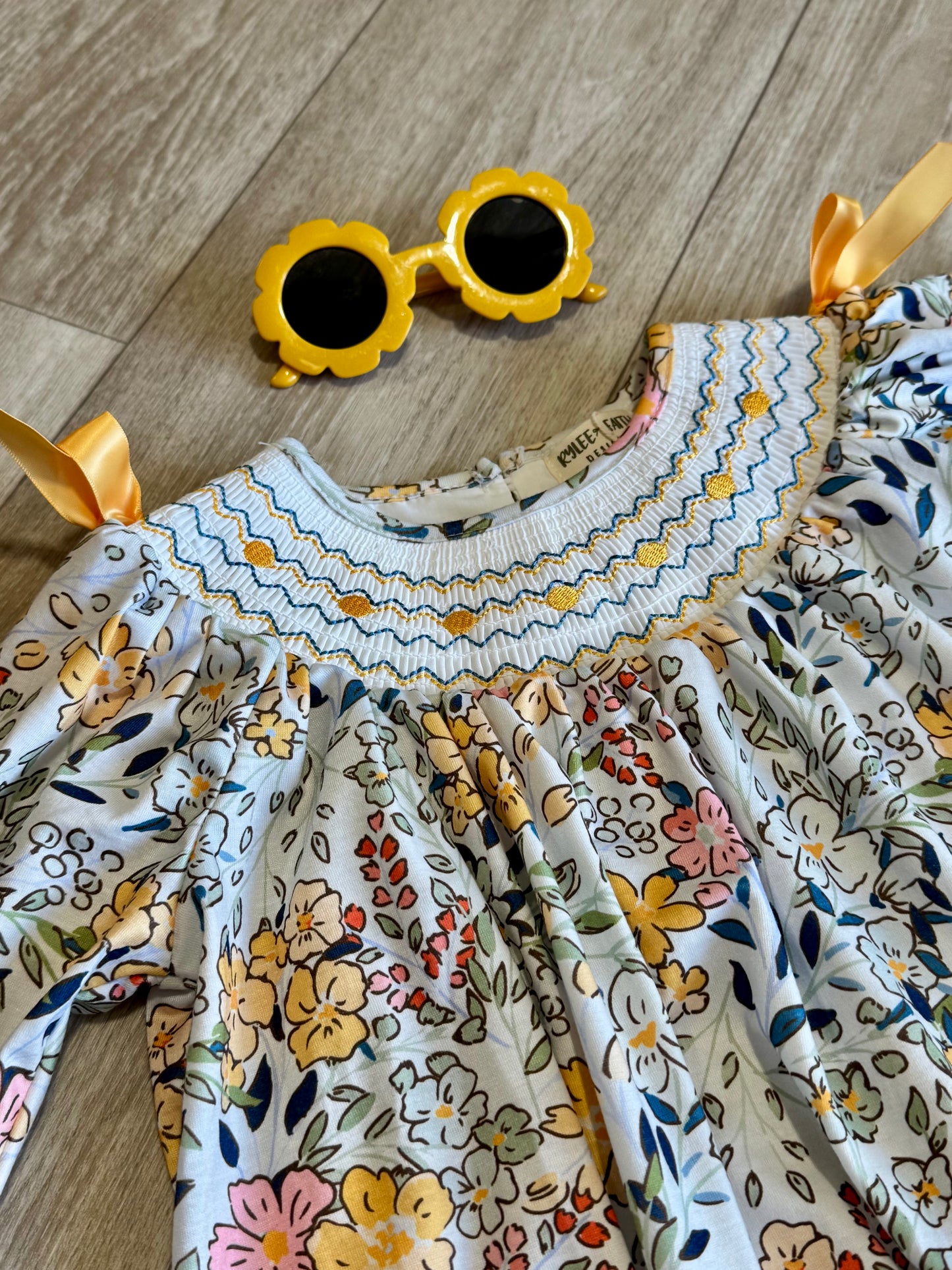 Marigold Smocked Bishop Dress