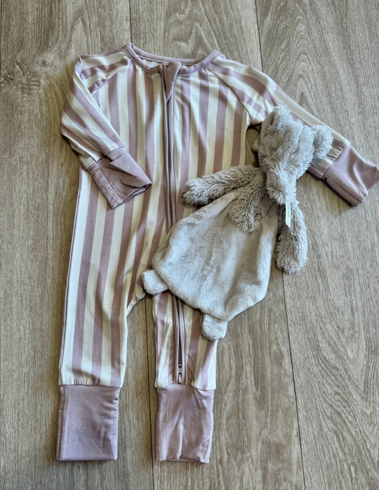 Blush Stripe Bamboo Sleeper