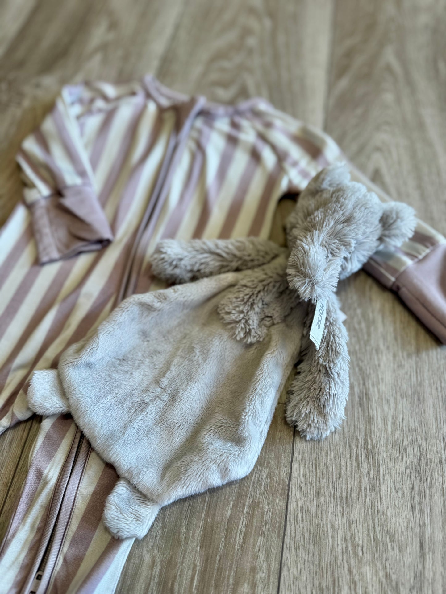 Blush Stripe Bamboo Sleeper