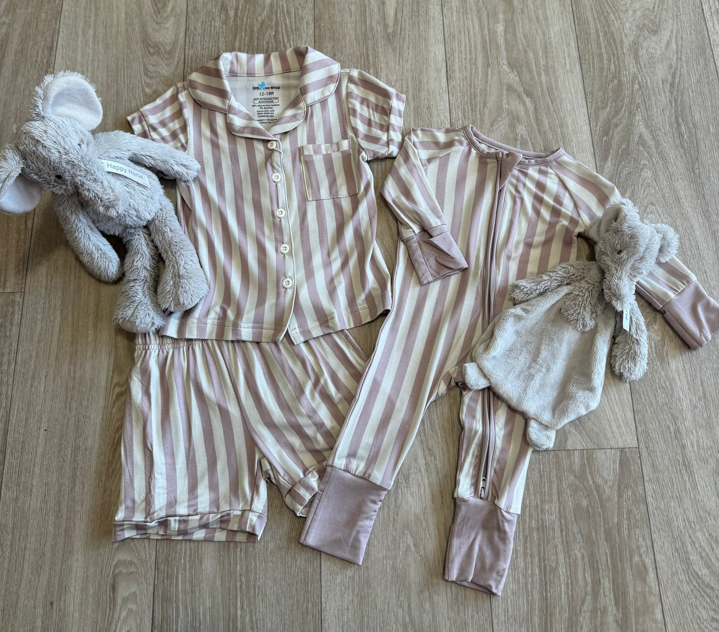 Blush Stripe Bamboo Sleeper