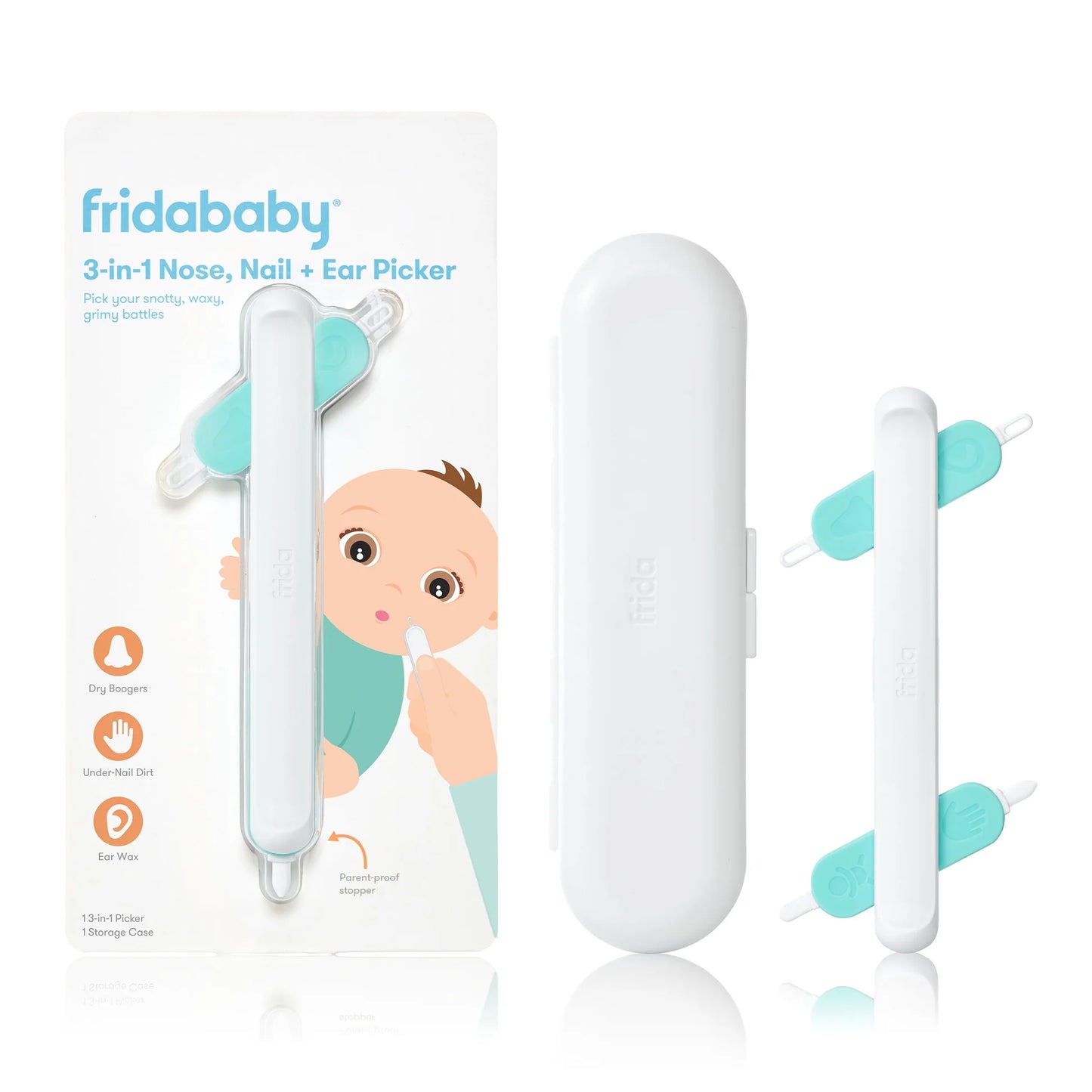 3-in-1, Nose, Nail + Ear Picker